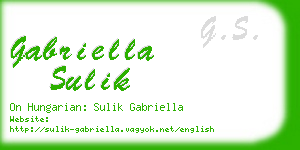 gabriella sulik business card